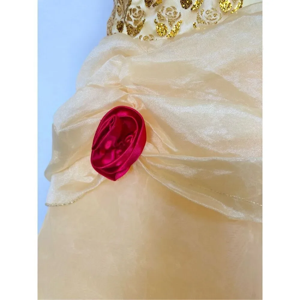 NEW Disney Store Kids Girls 7/8 Belle Costume - Picture 9 of 11